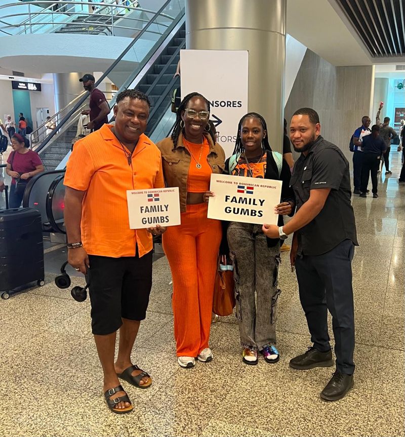 Layla chauffeur with welcome signs in the arrivals hall